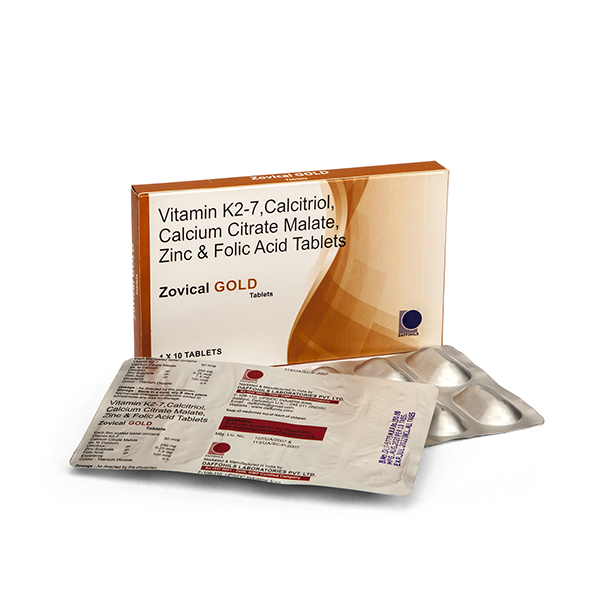 vitamin k2-7, calcitriol, calcium citrate malate, zinc & folic acid tablets